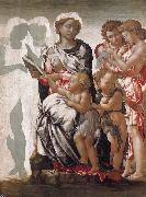 Michelangelo Buonarroti THe Madonna and Child with Saint John and Angels oil